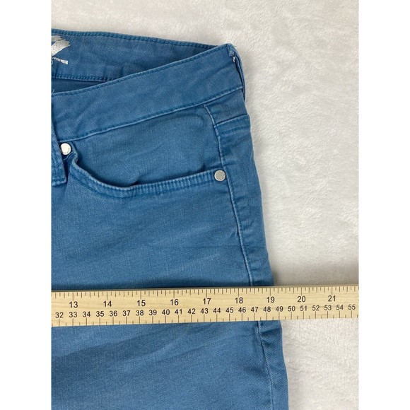 Seven 7 Womens‎ Mid Rise Ankle Skinny Blue Jeans Raw Hem Size 14 - Picture 7 of 16